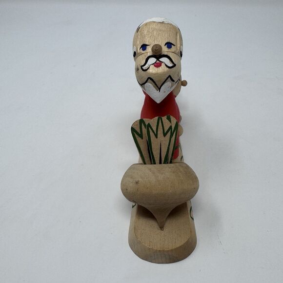 Vintage Russian Christmas Penka Wooden Figurines on Sled Hand Painted 1988 - Picture 2 of 6